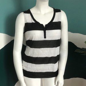 ADDITION ELLE - black&white stripe cami - 1X